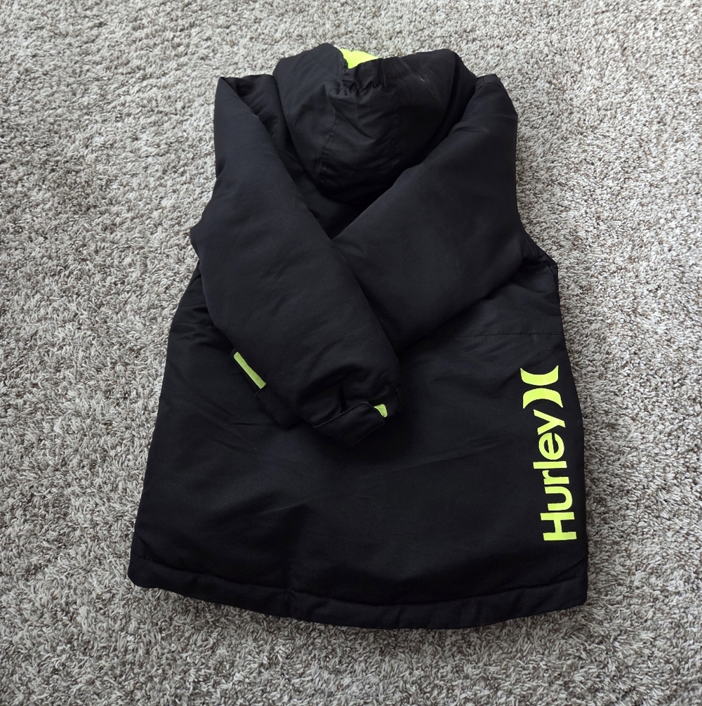 Hurley Kids Size 10/12 Black Winter Coat - Picture 2 of 7
